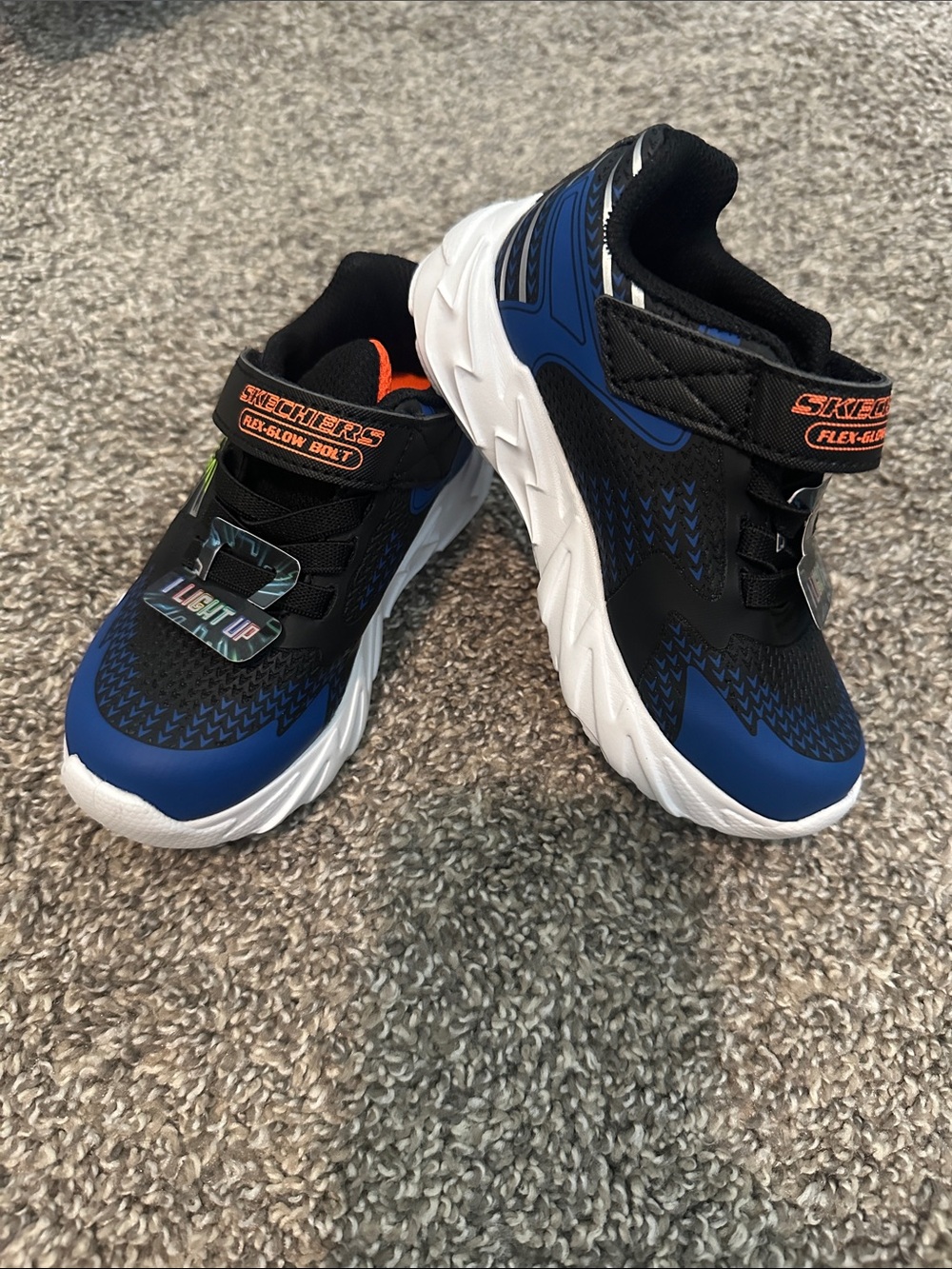 Skechers Kids Blue and Black Light-Up Flex Sneakers